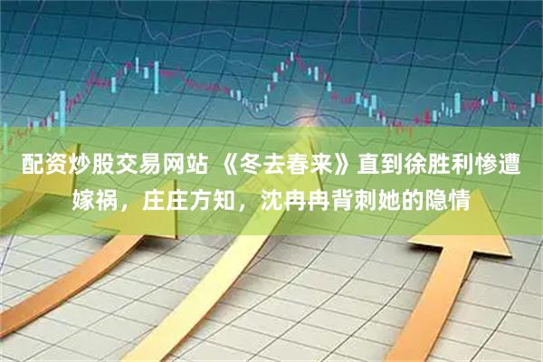 配资炒股交易网站 《冬去春来》直到徐胜利惨遭嫁祸，庄庄方知，沈冉冉背刺她的隐情